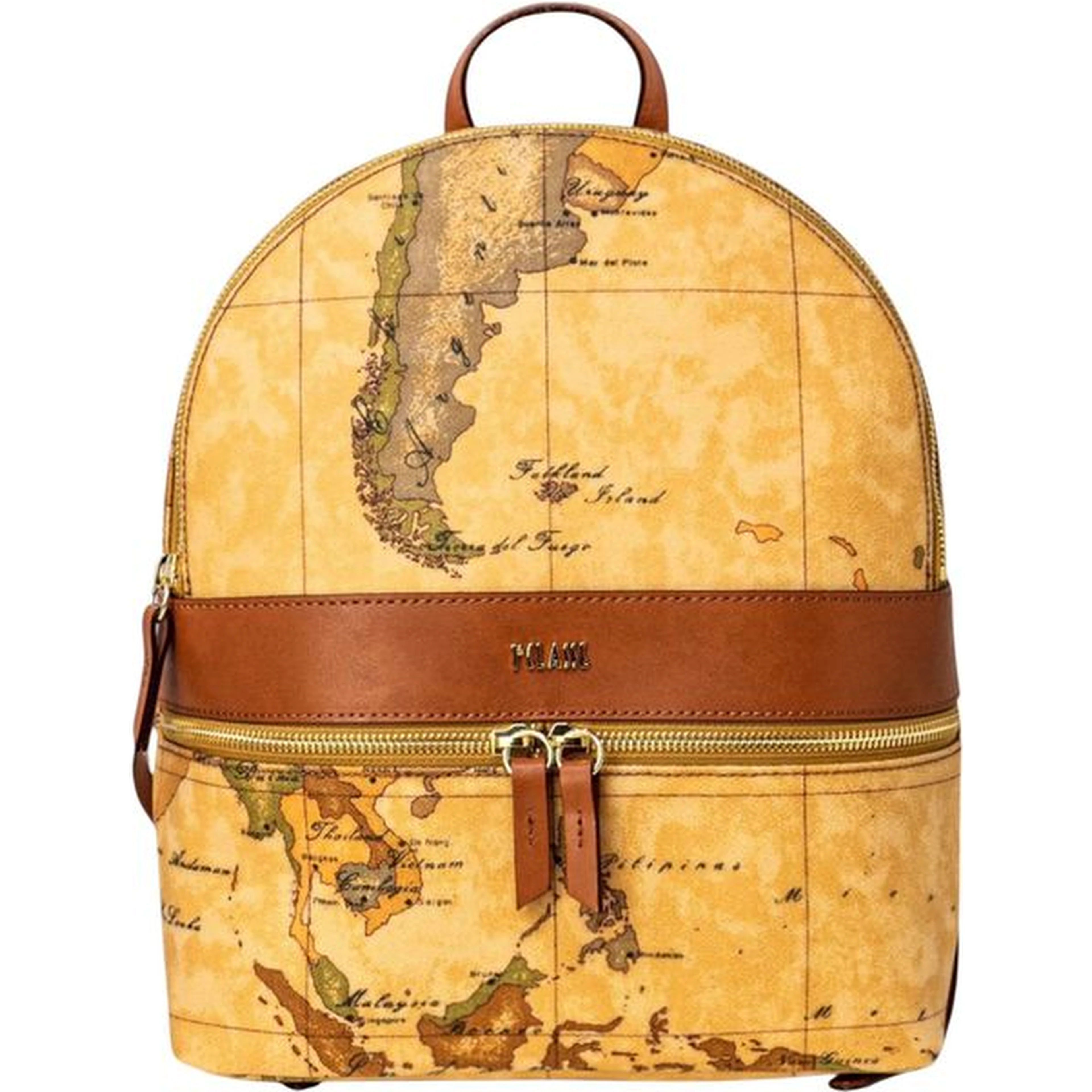 Beige Leather Backpack