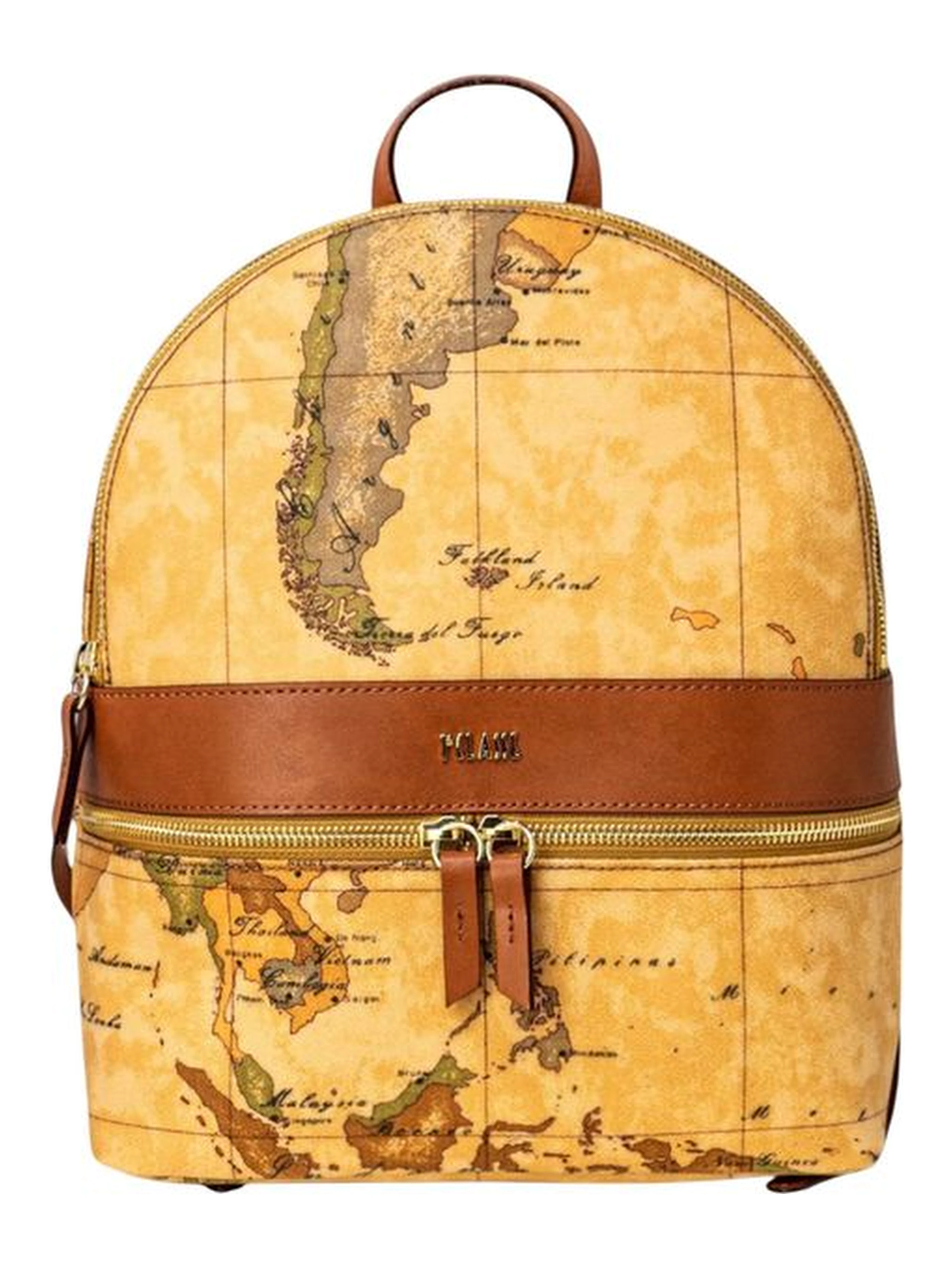 Beige Leather Backpack