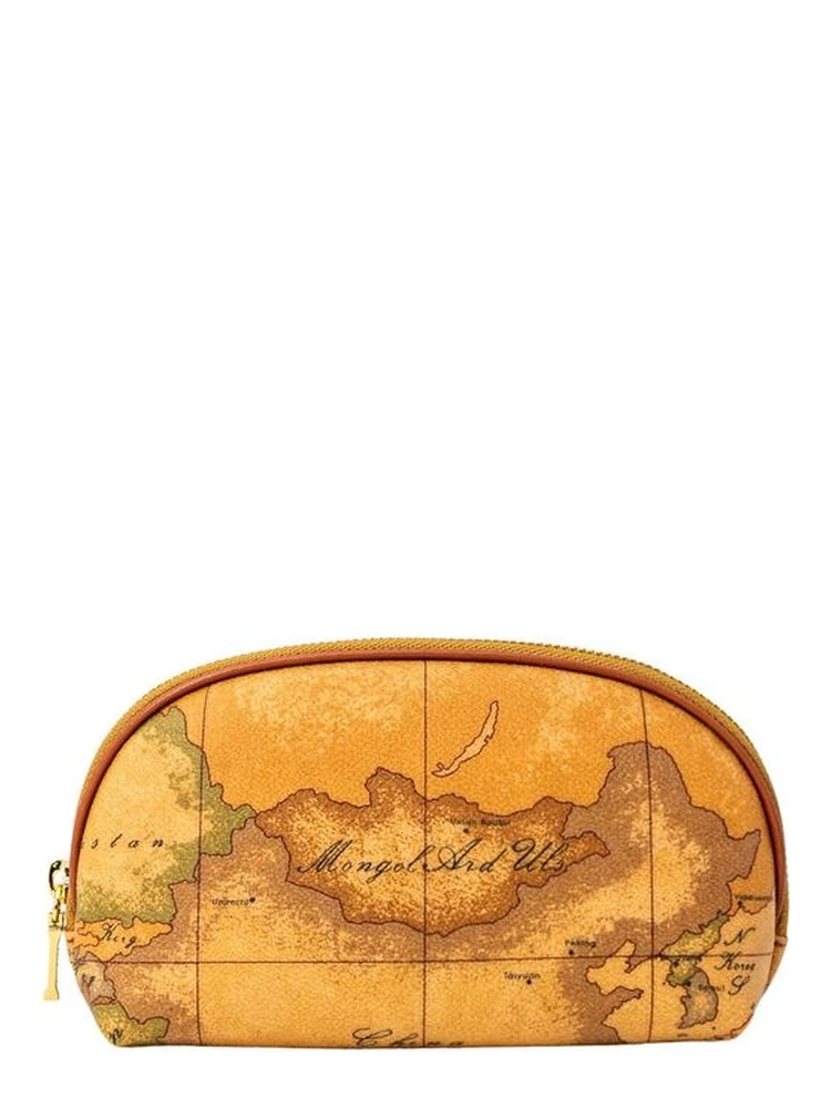 Beige Cotton Clutch Bag
