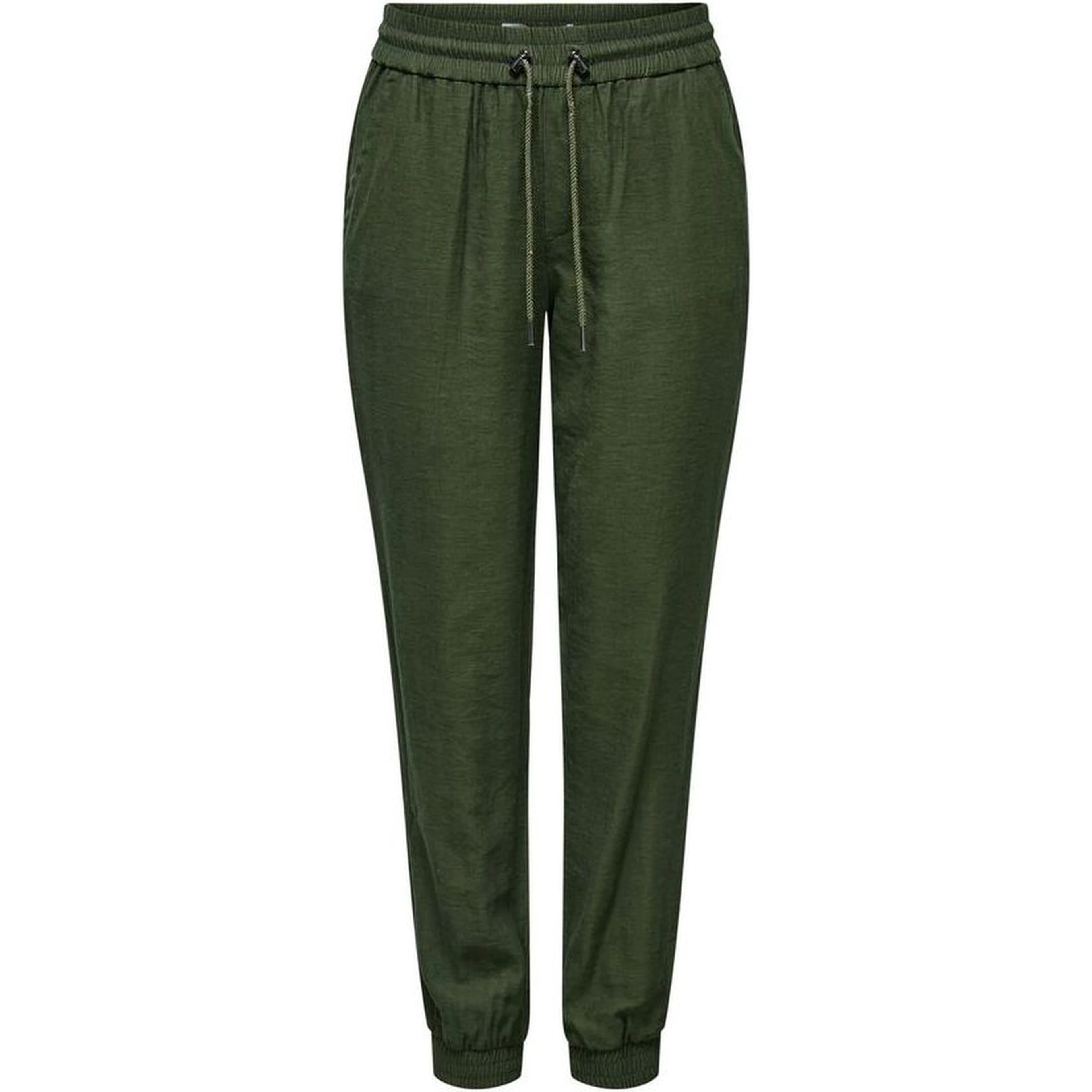 Green Viscose Casual Pants