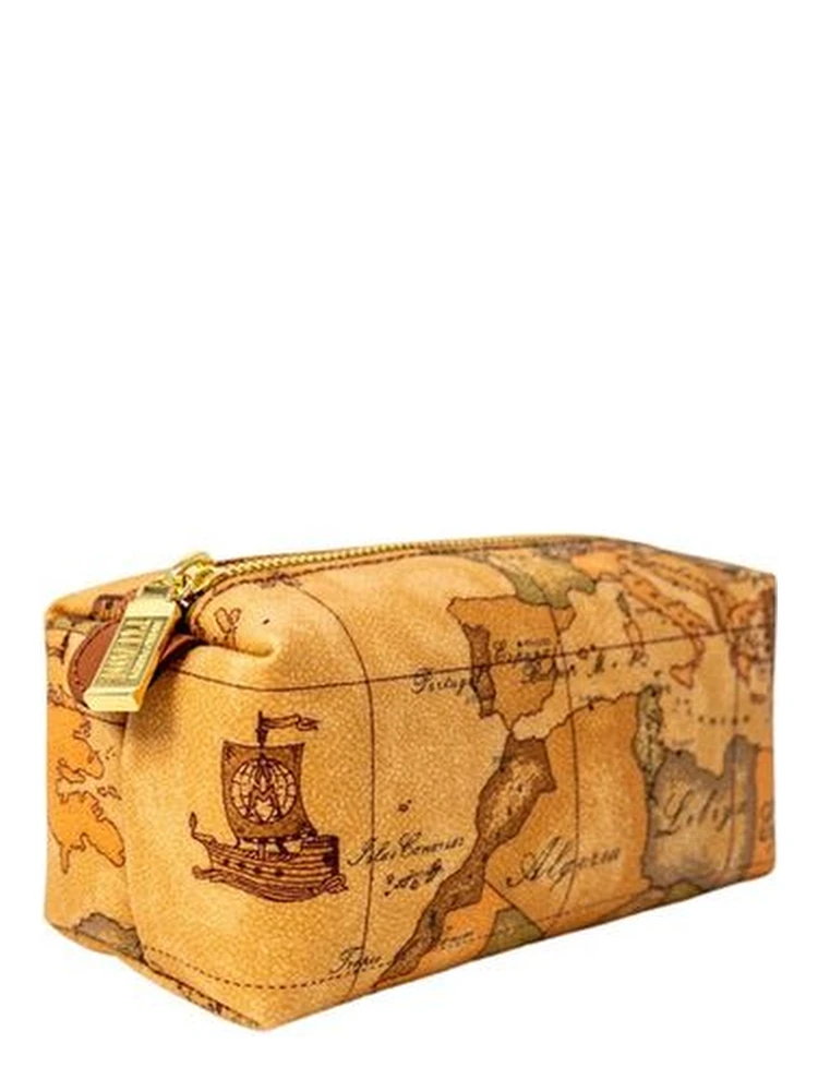 Beige Cotton Clutch Bag