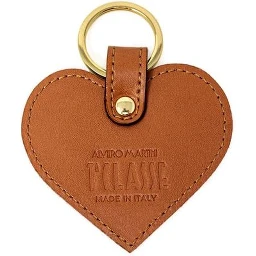 Beige Leather Keychain