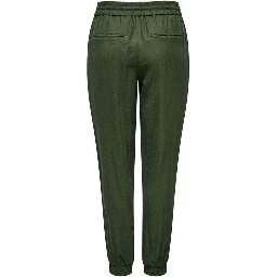 Green Viscose Casual Pants