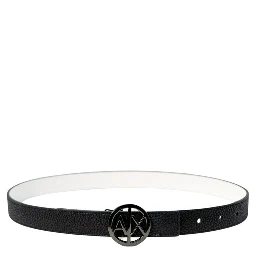 Black Polyester Thin Belt