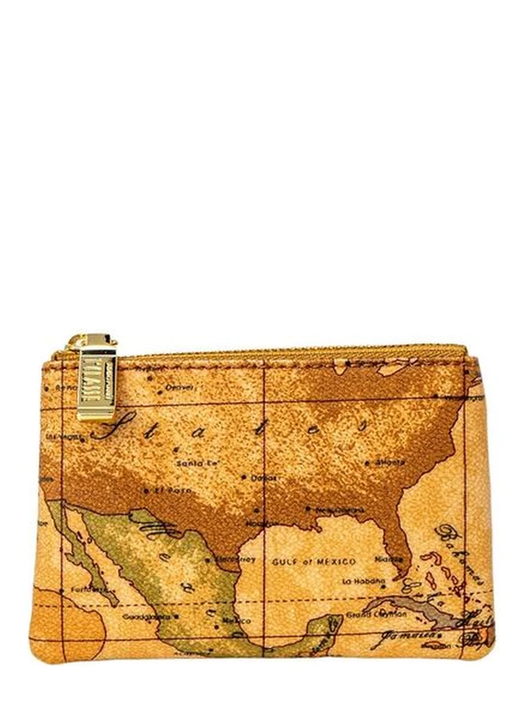 Beige Leather Clutch Bag