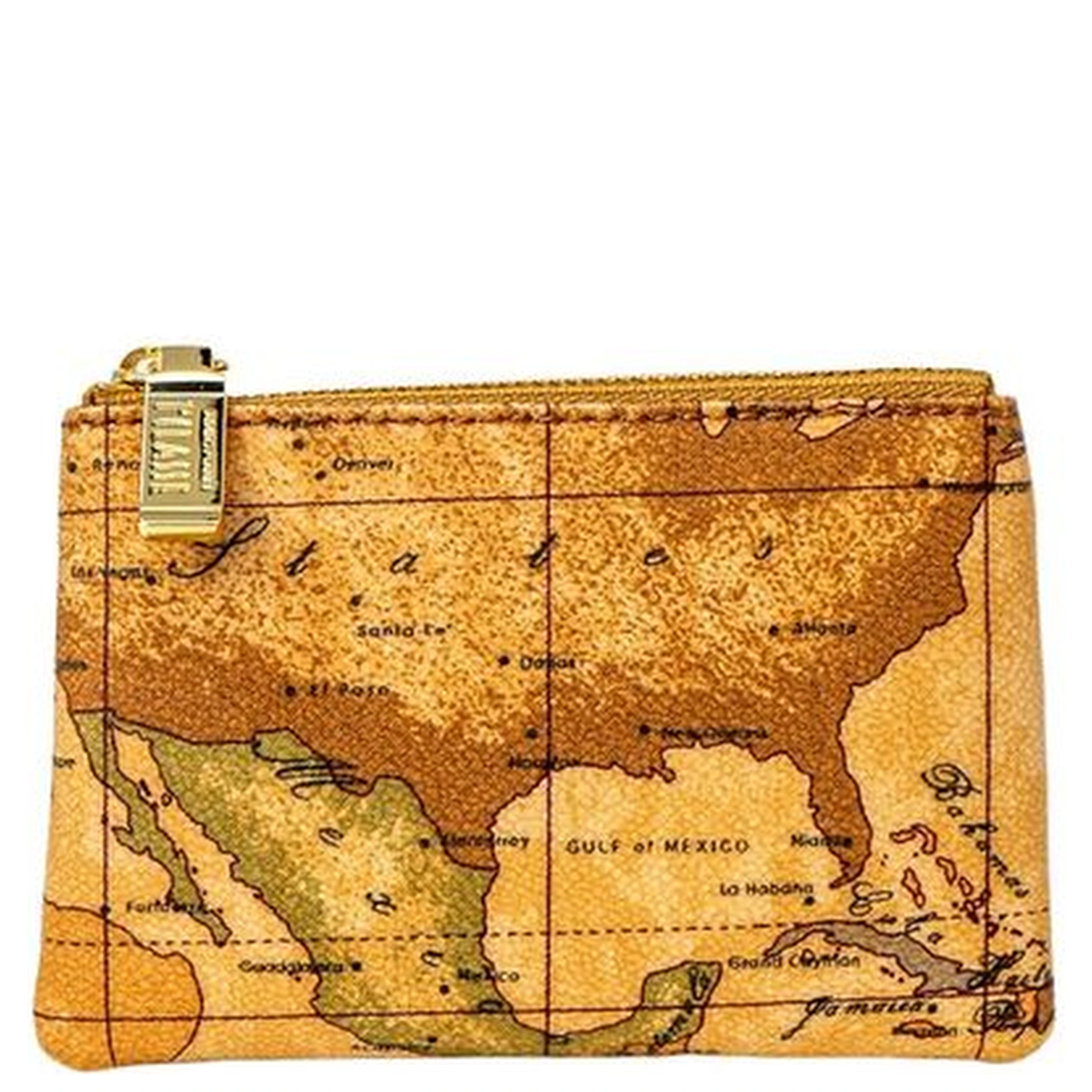 Beige Leather Clutch Bag