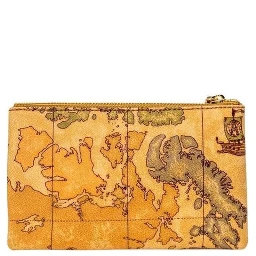 Beige Leather Clutch Bag