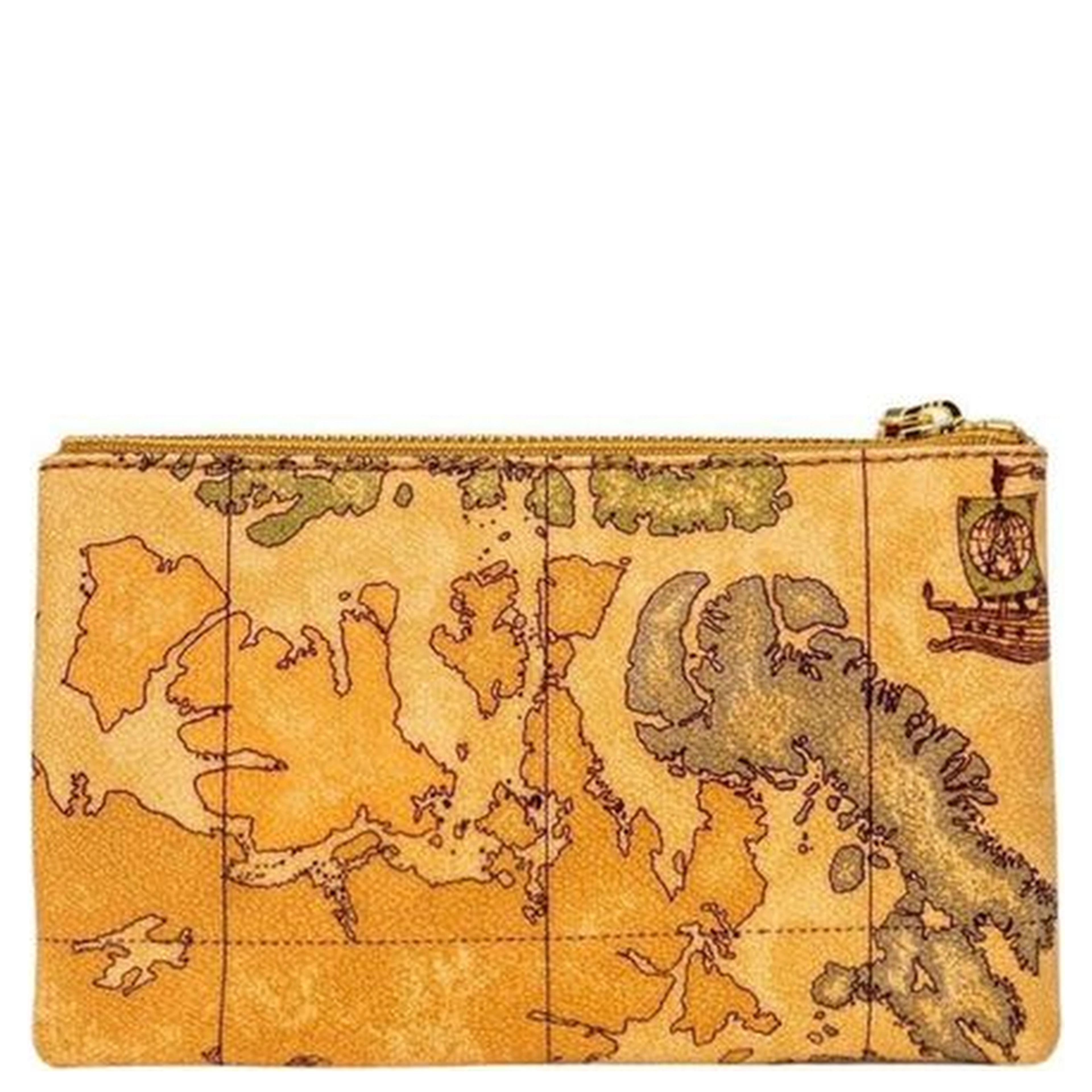 Beige Leather Clutch Bag