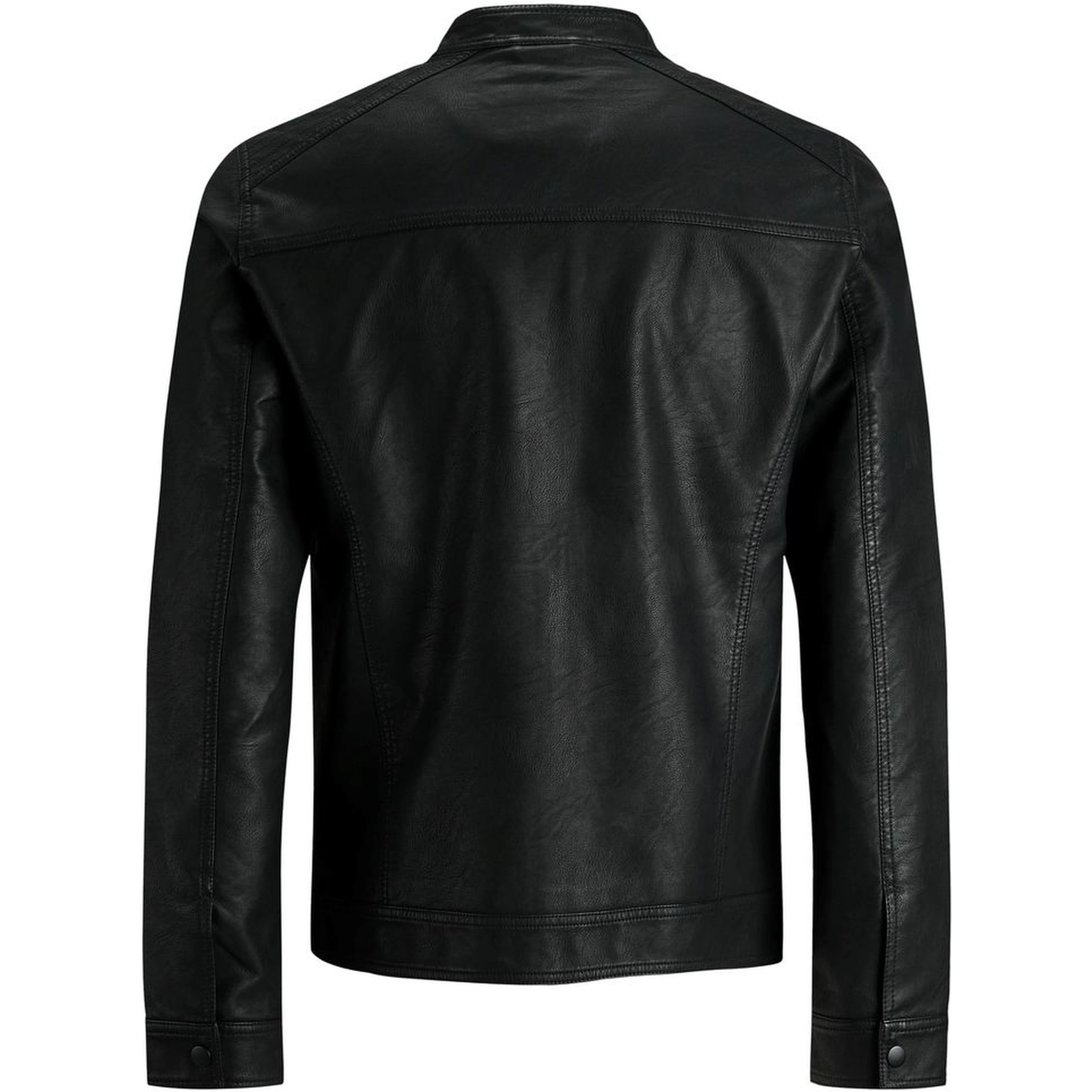 Black Polyamide Leather Jacket