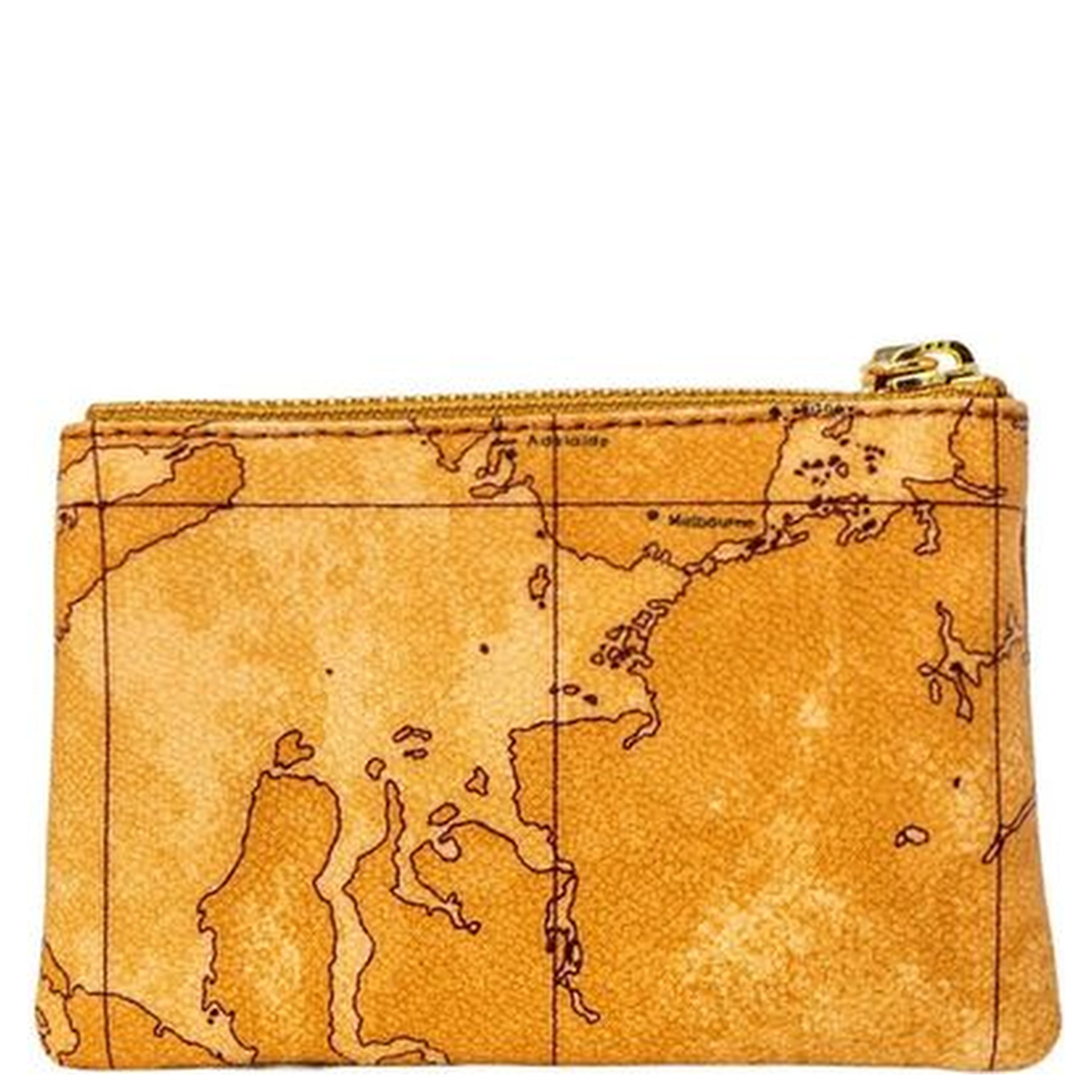 Beige Leather Clutch Bag