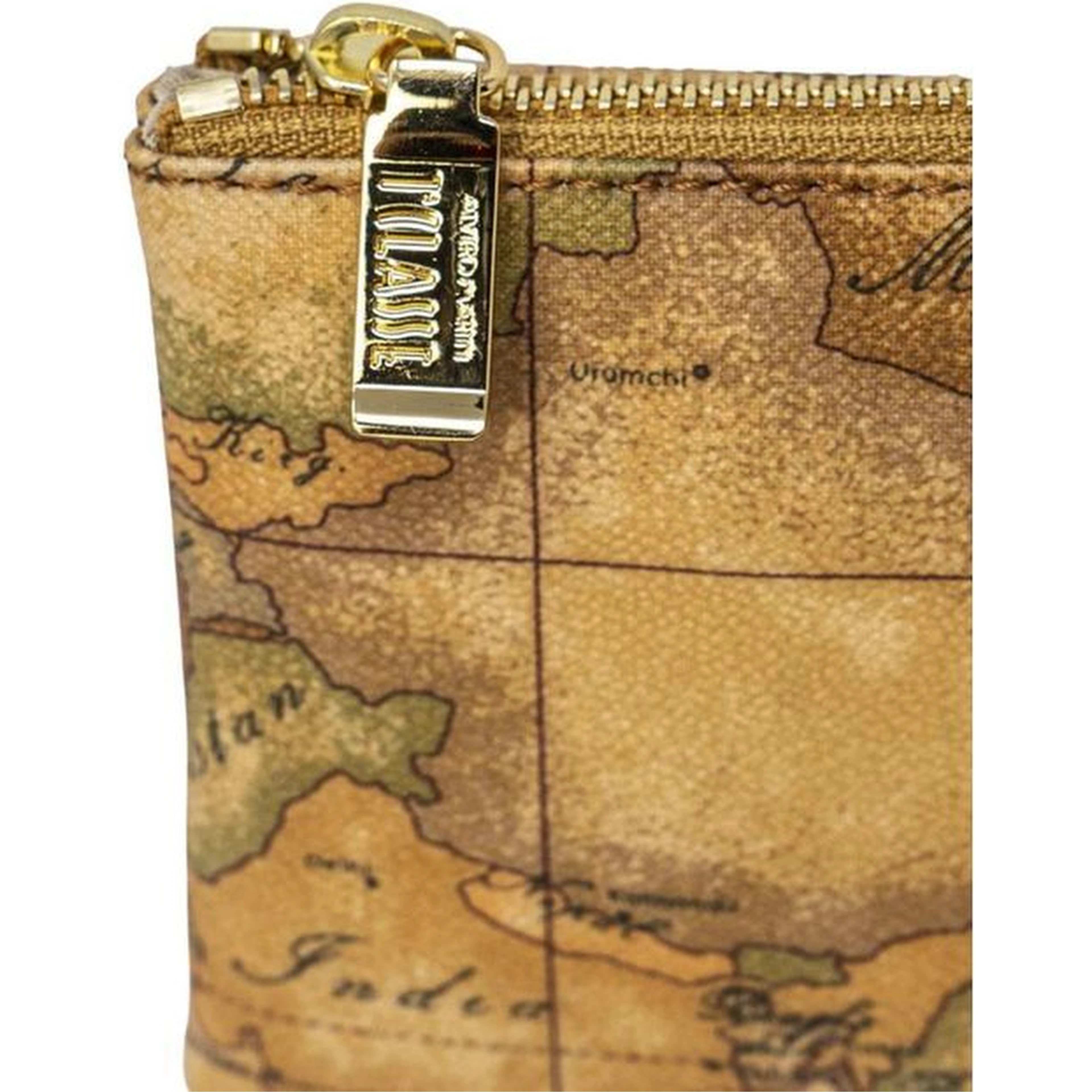 Beige Leather Clutch Bag