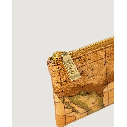 Beige Leather Clutch Bag