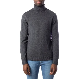 Gray Cotton Turtleneck