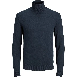 Blue Cotton Turtleneck