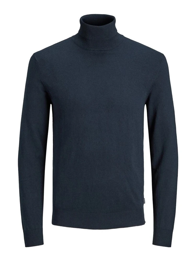Blue Cotton Turtleneck