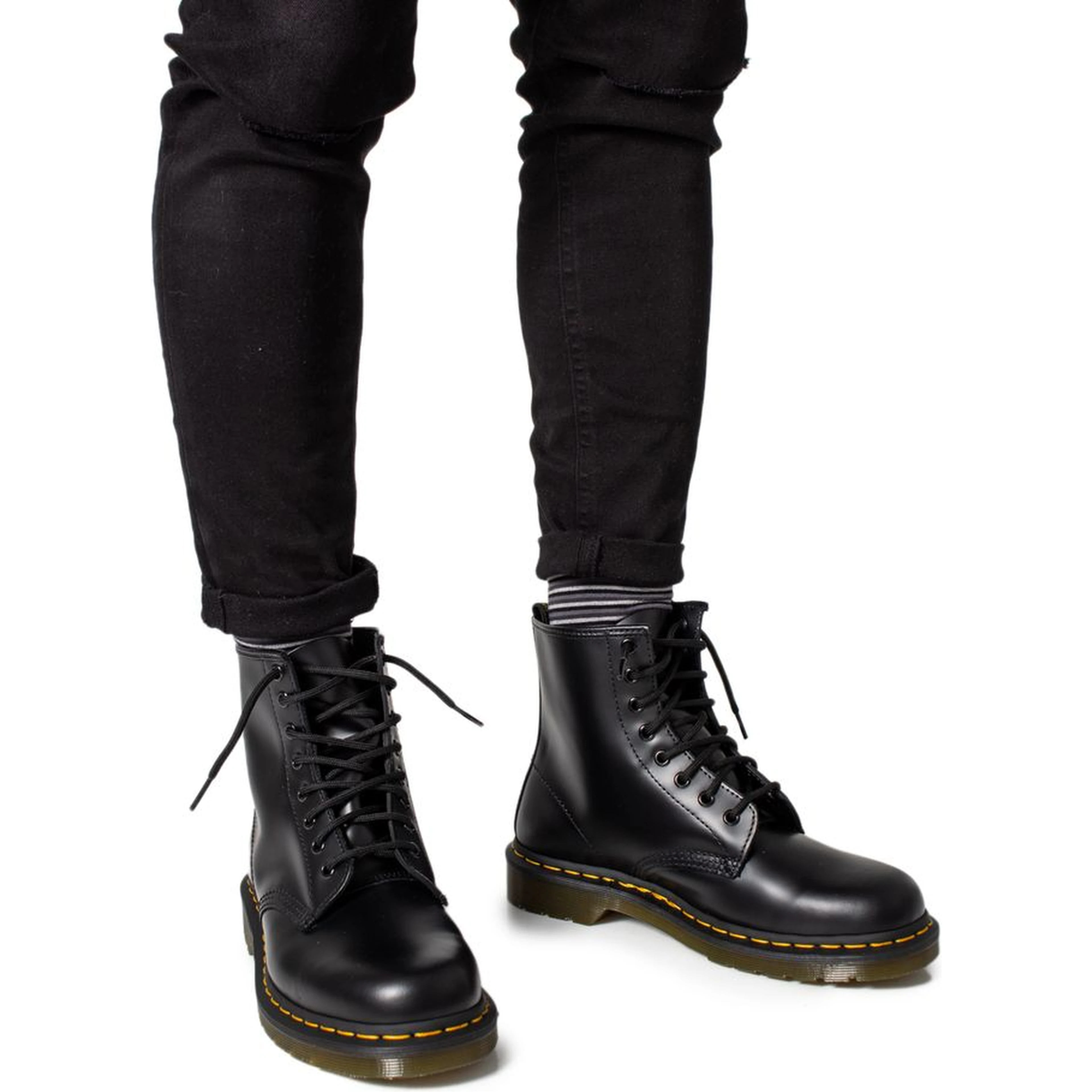 Black Leather Athletic Sneakers