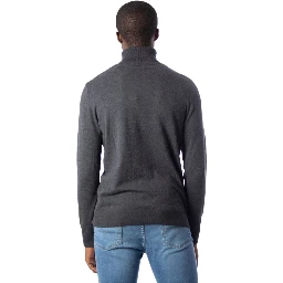 Gray Cotton Turtleneck