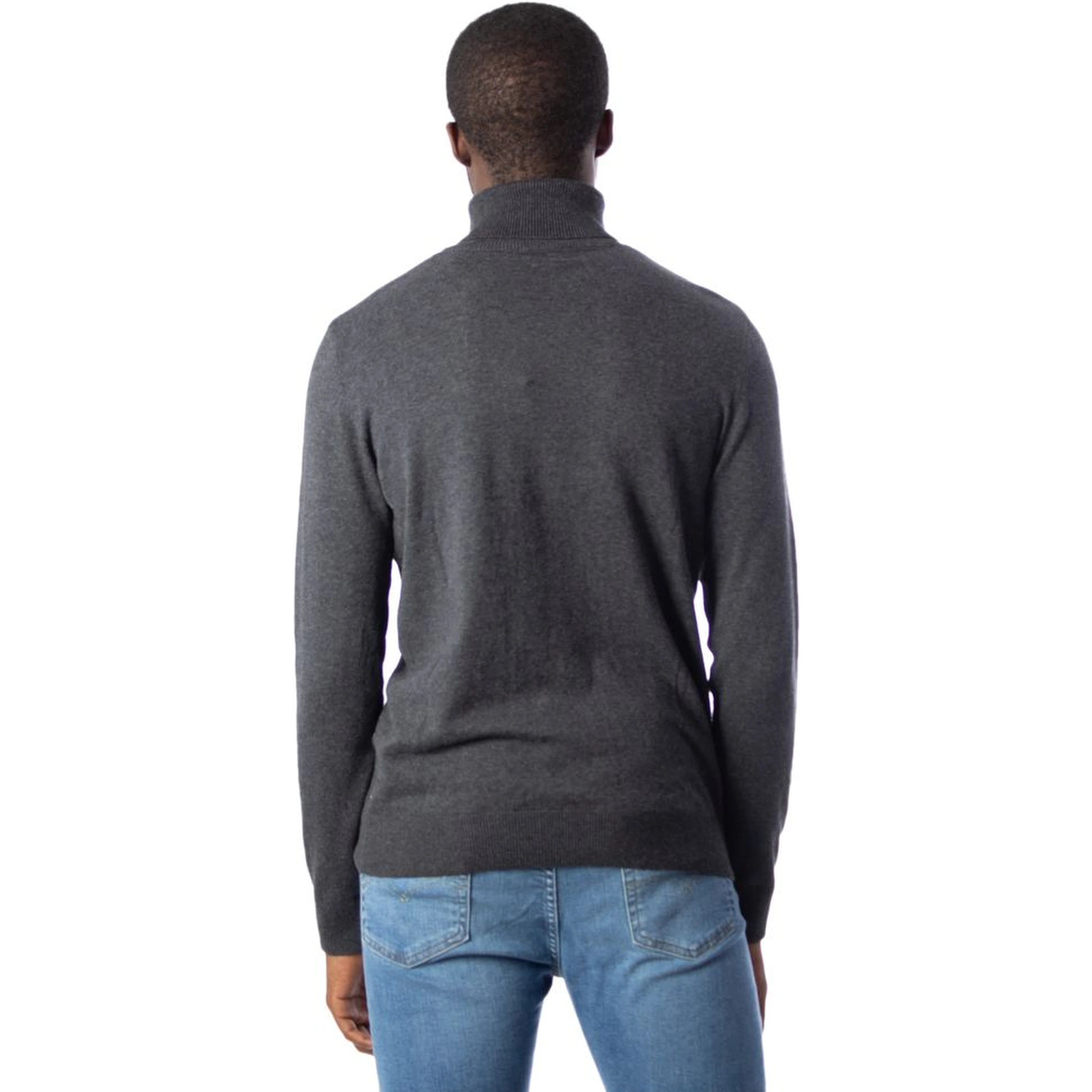 Gray Cotton Turtleneck