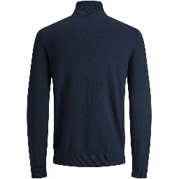 Blue Cotton Turtleneck
