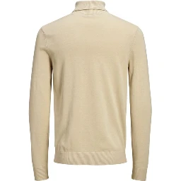 Beige Cotton Turtleneck
