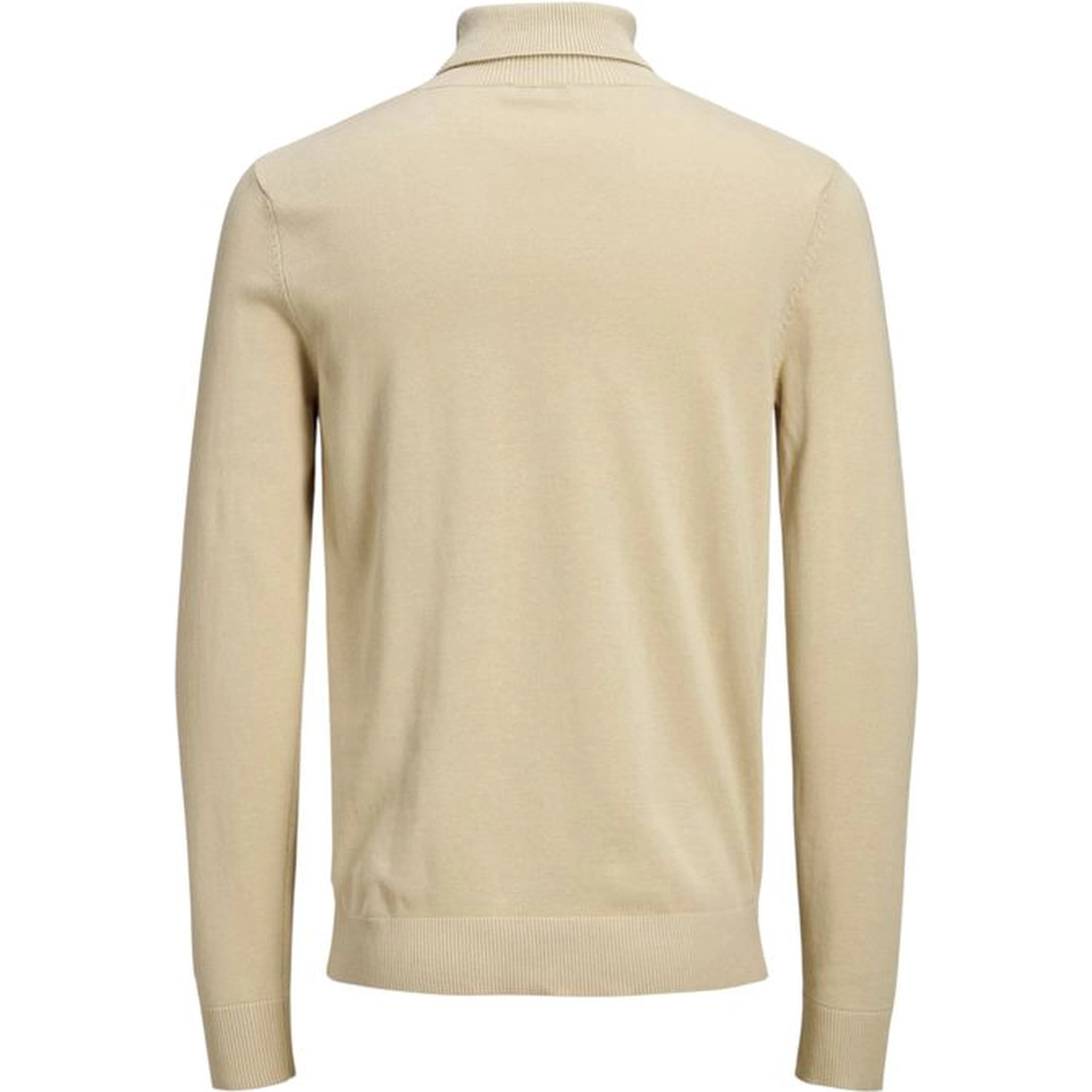 Beige Cotton Turtleneck