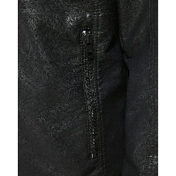 Black Polyamide Leather Jacket