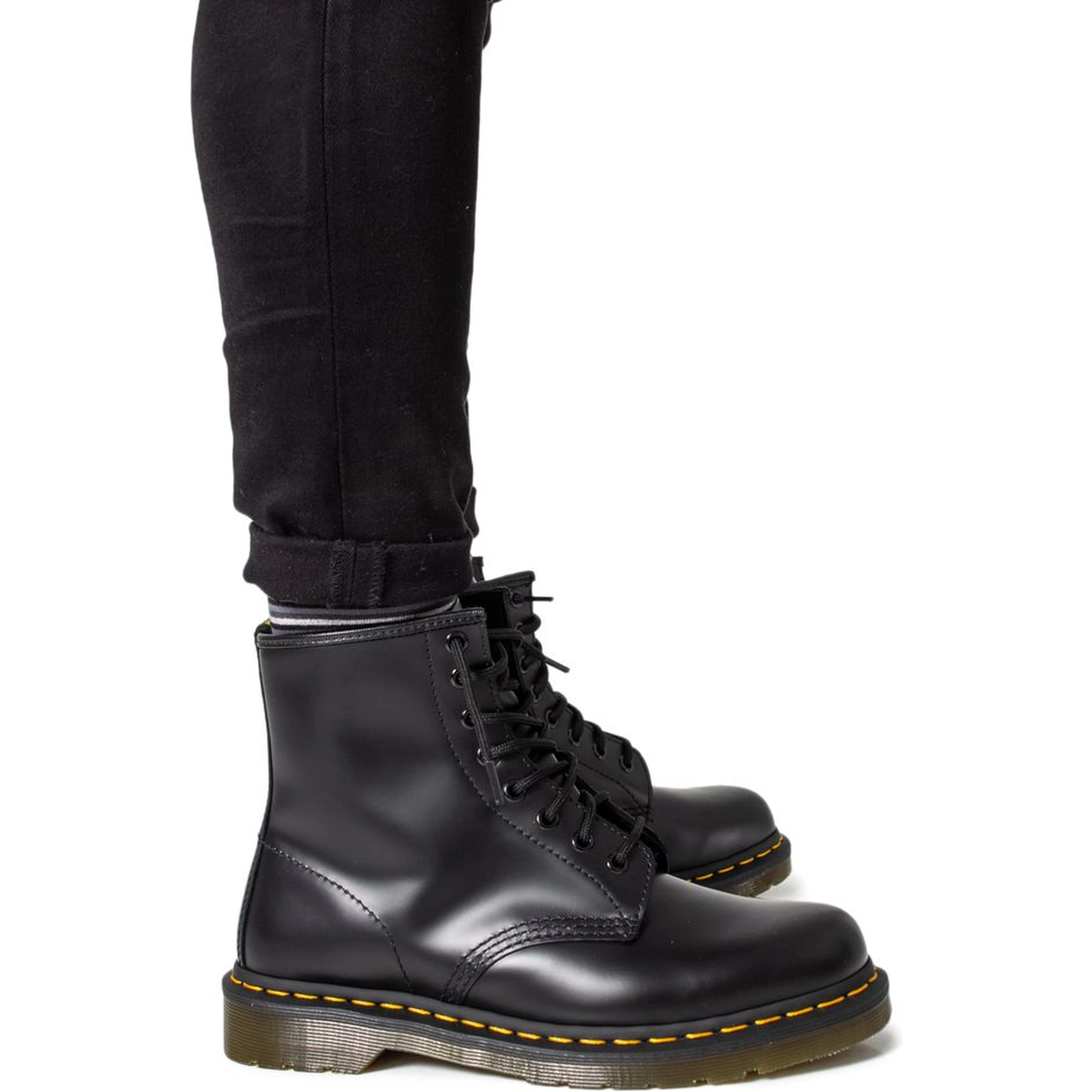Black Leather Athletic Sneakers