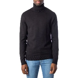 Black Cotton Turtleneck