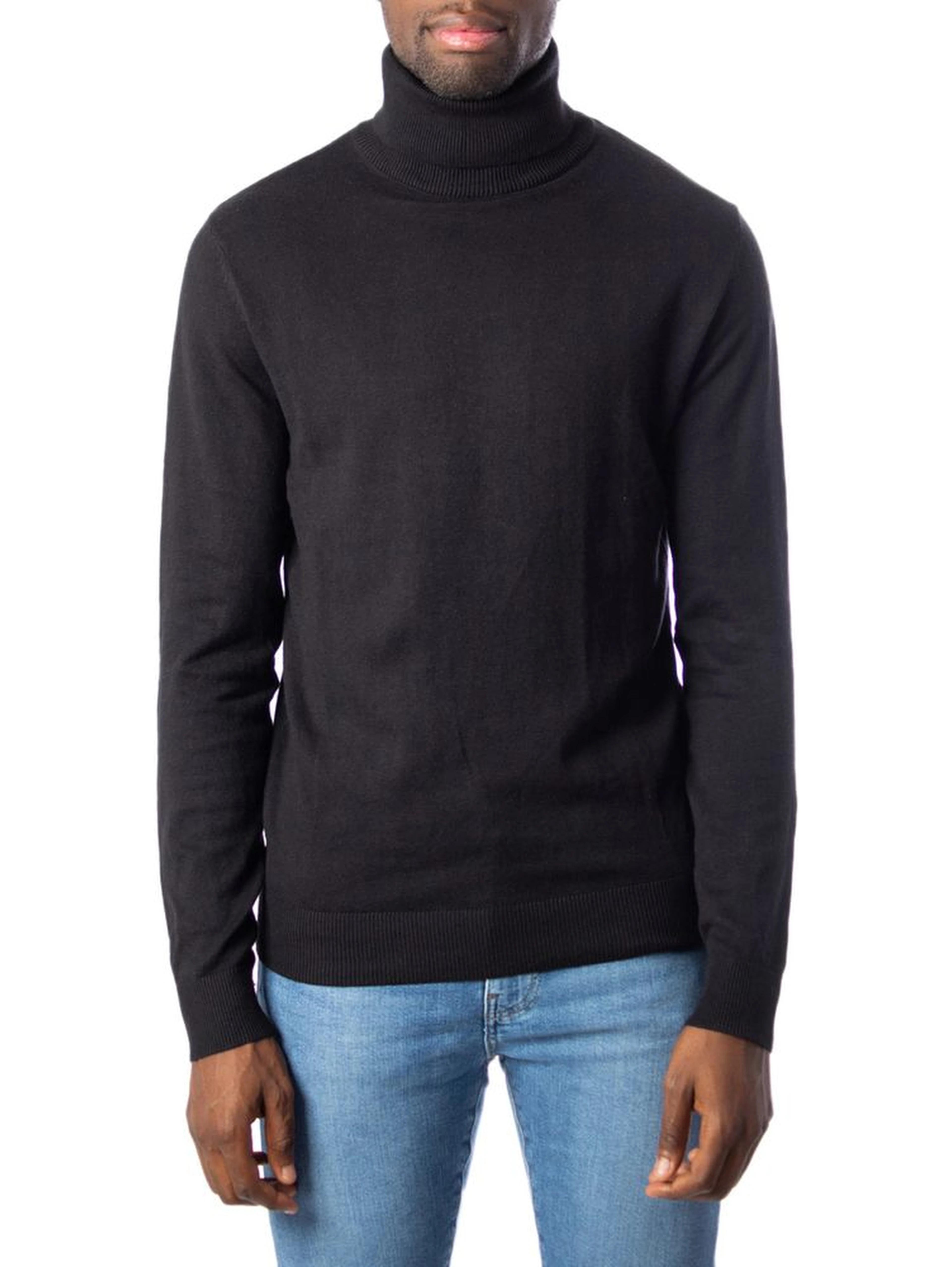 Black Cotton Turtleneck