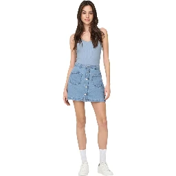 Blue Viscose Tank Tops