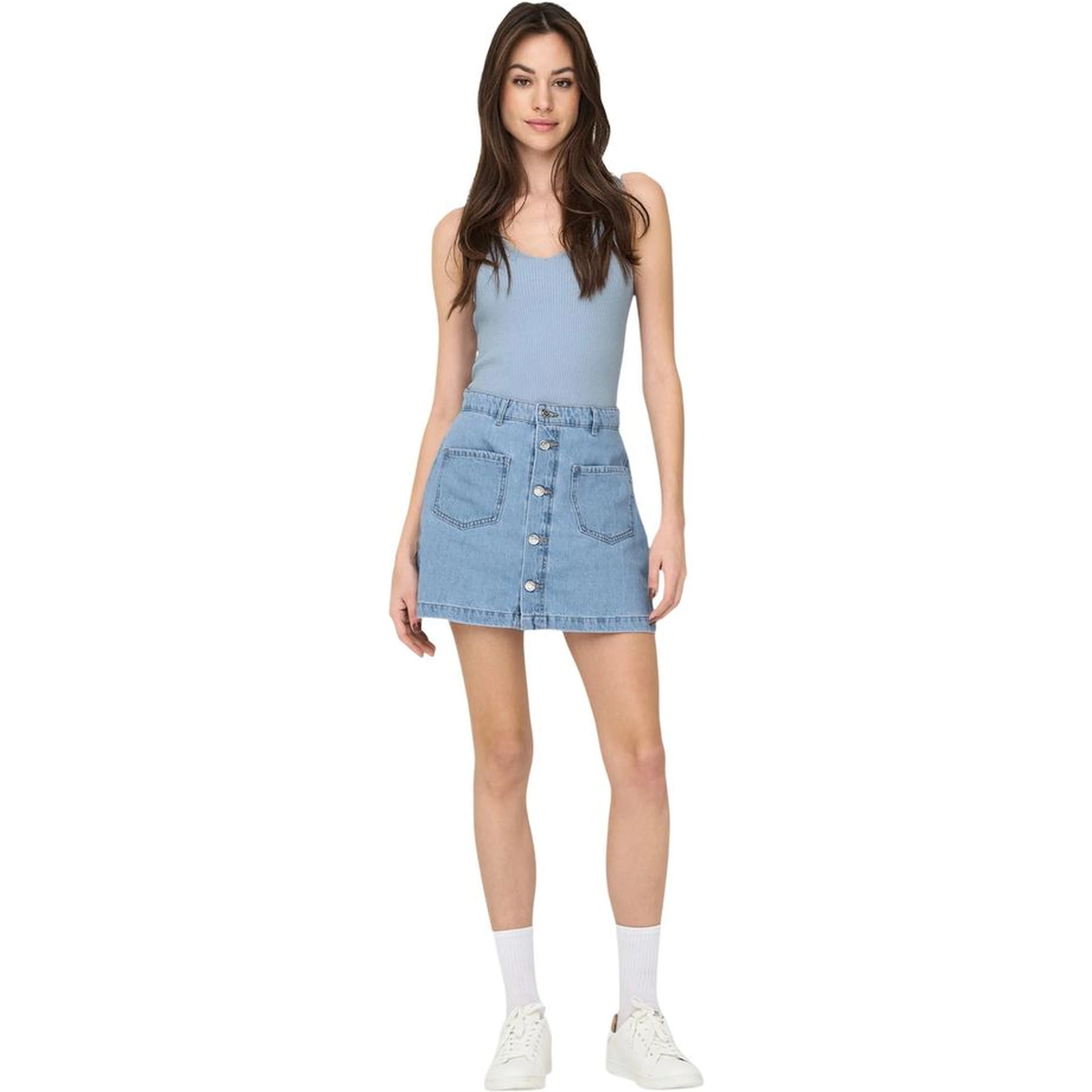 Blue Viscose Tank Tops