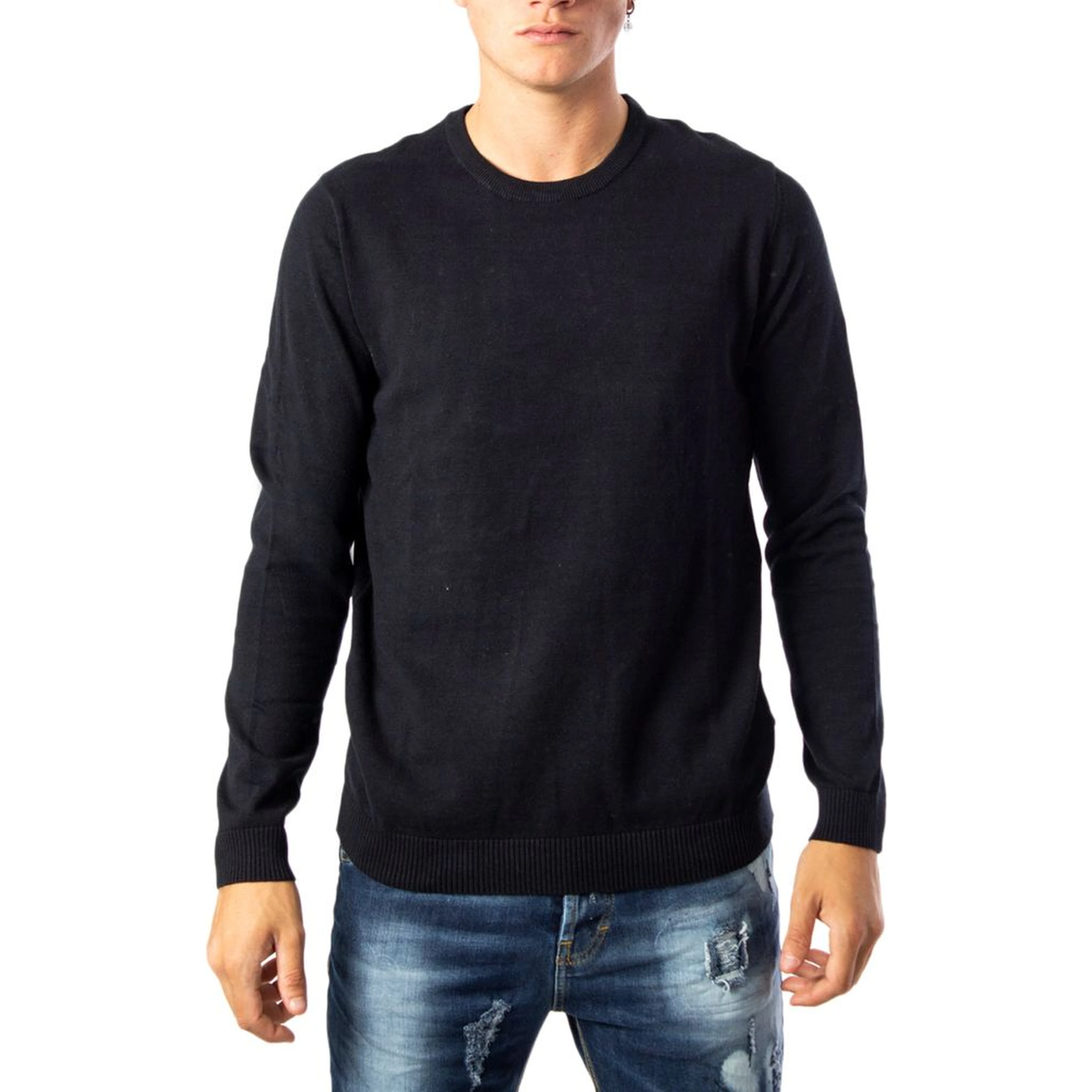 Black Cotton Sweatshirt