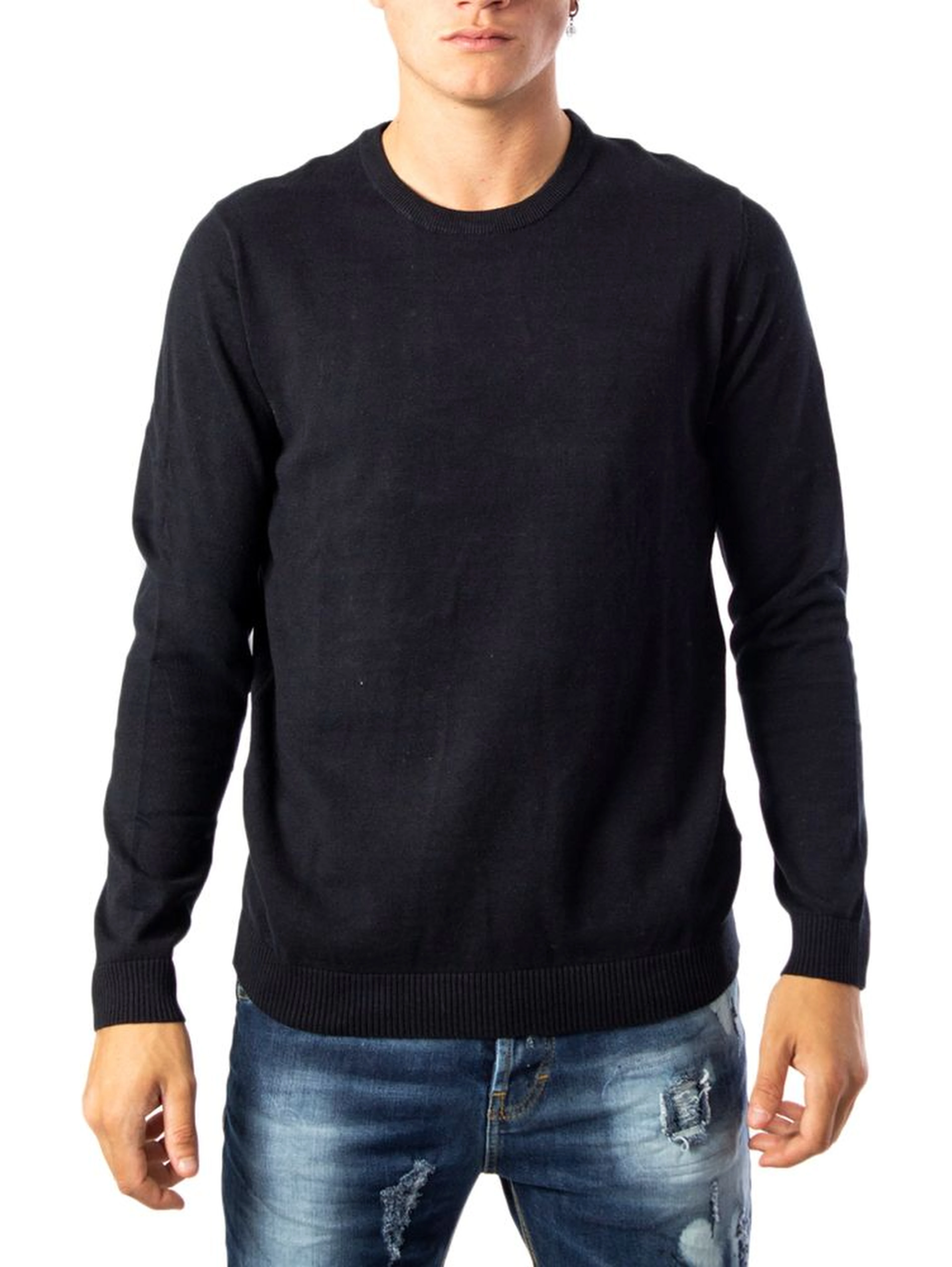 Black Cotton Sweatshirt