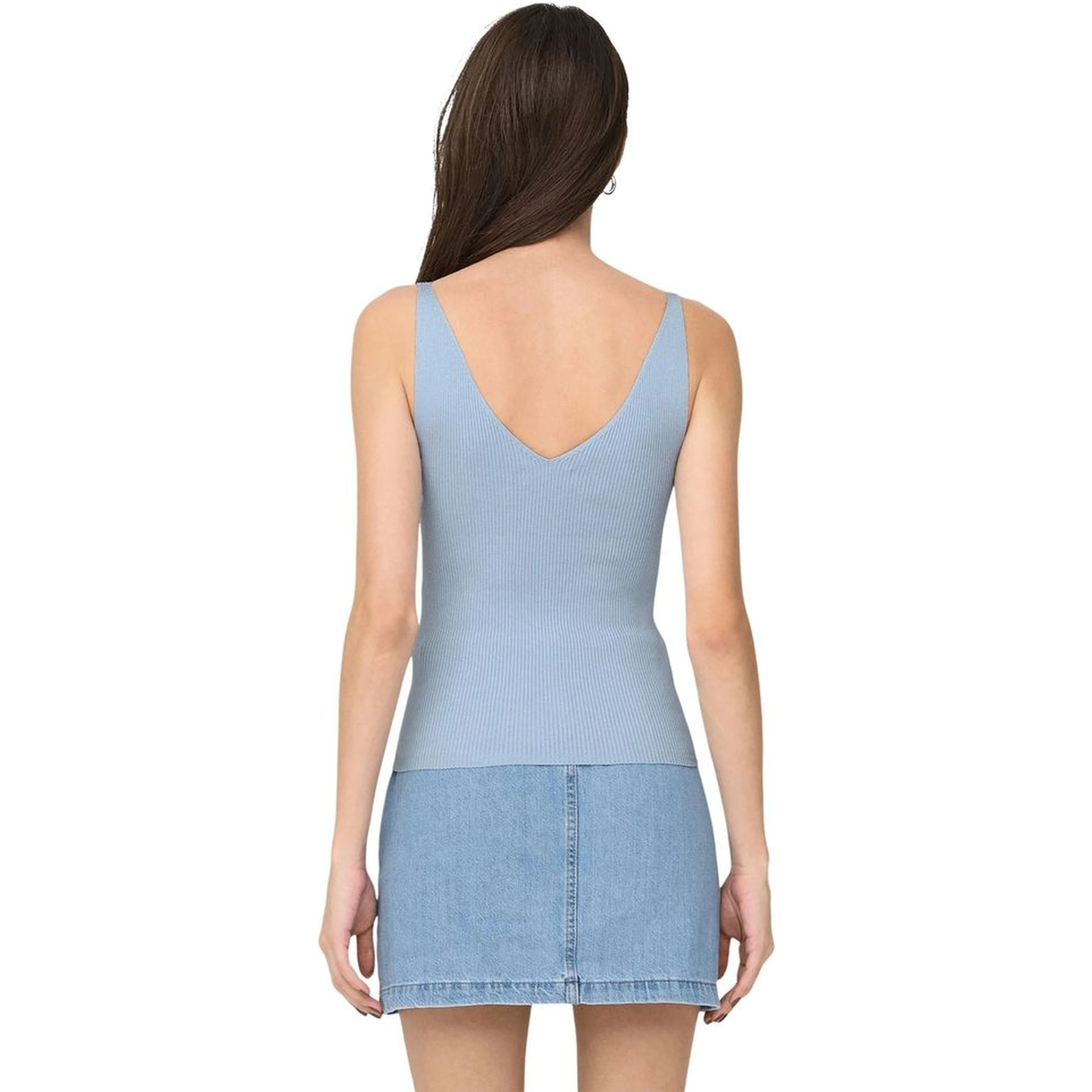 Blue Viscose Tank Tops