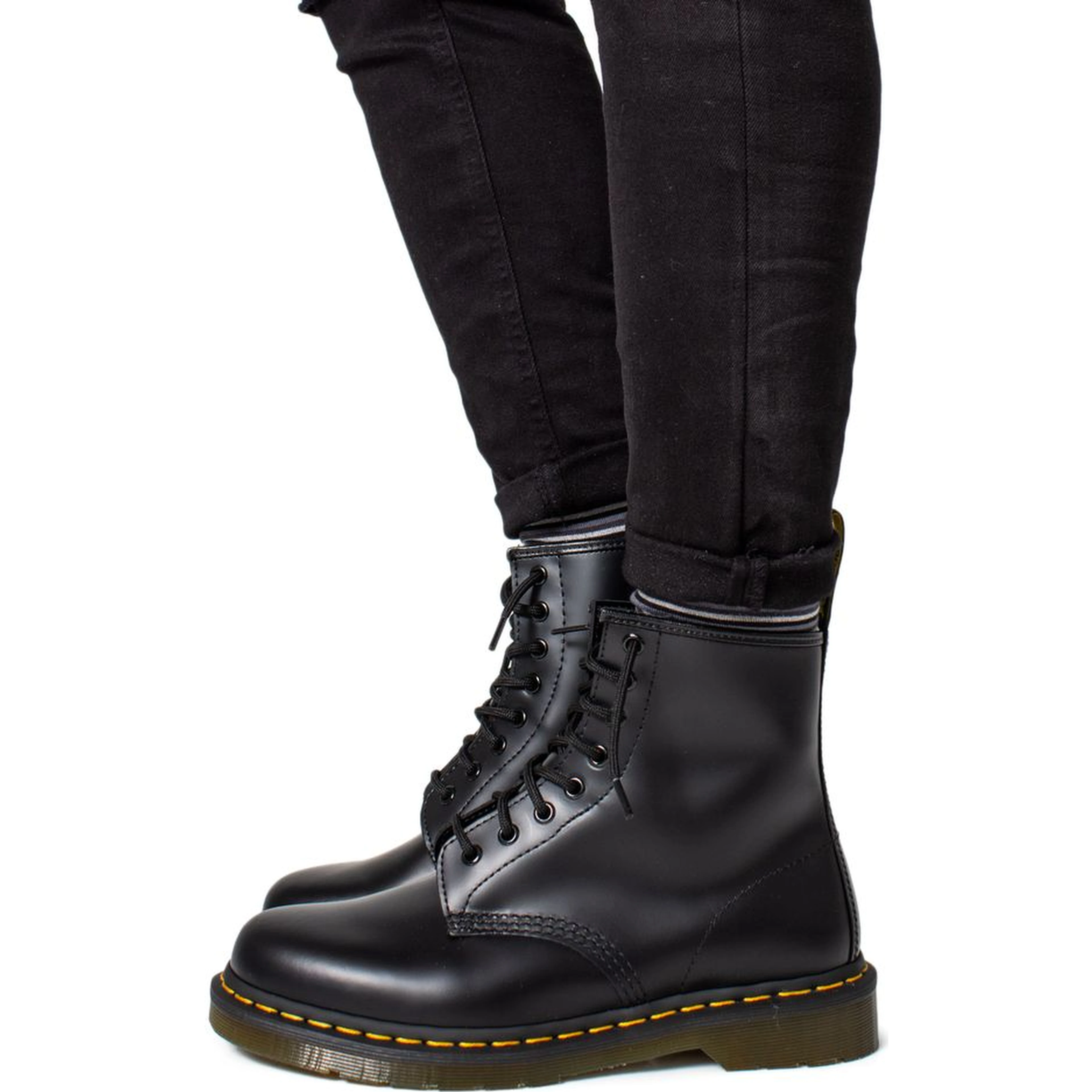 Black Leather Athletic Sneakers