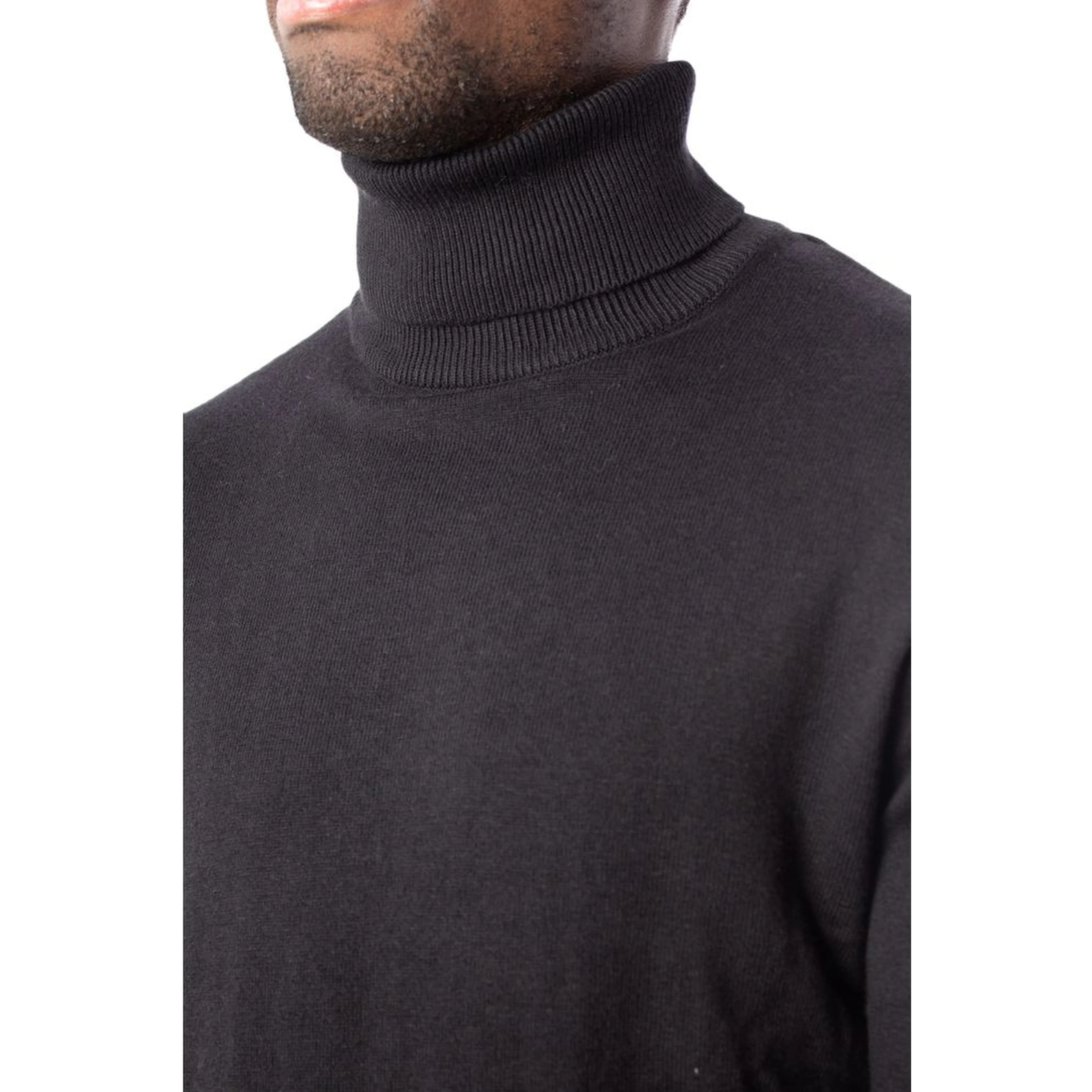 Black Cotton Turtleneck
