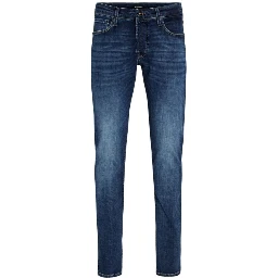 Blue Cotton Skinny Jeans