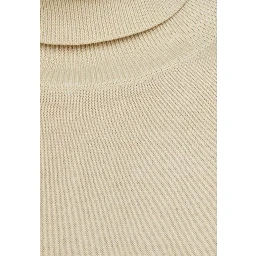 Beige Cotton Turtleneck