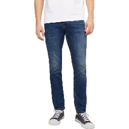 Blue Cotton Skinny Jeans