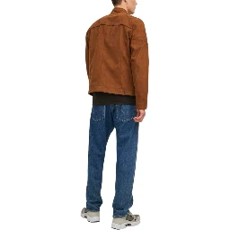 Beige Artificial Leather Full-Length Jacket