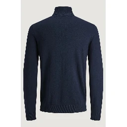 Blue Cotton Turtleneck