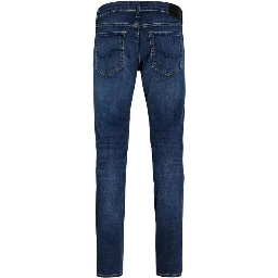 Blue Cotton Skinny Jeans