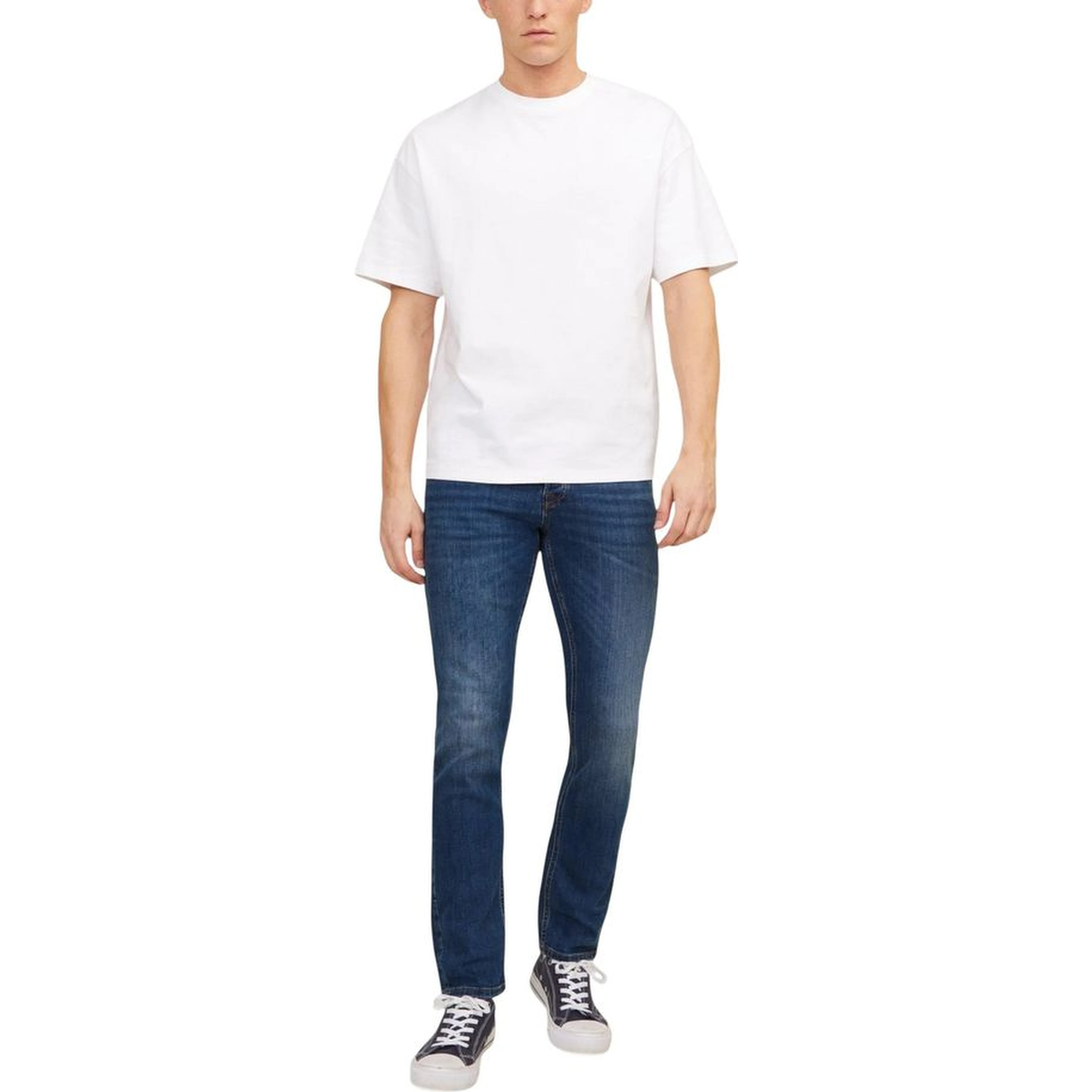 Blue Cotton Skinny Jeans