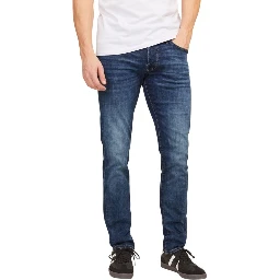 Blue Cotton Skinny Jeans