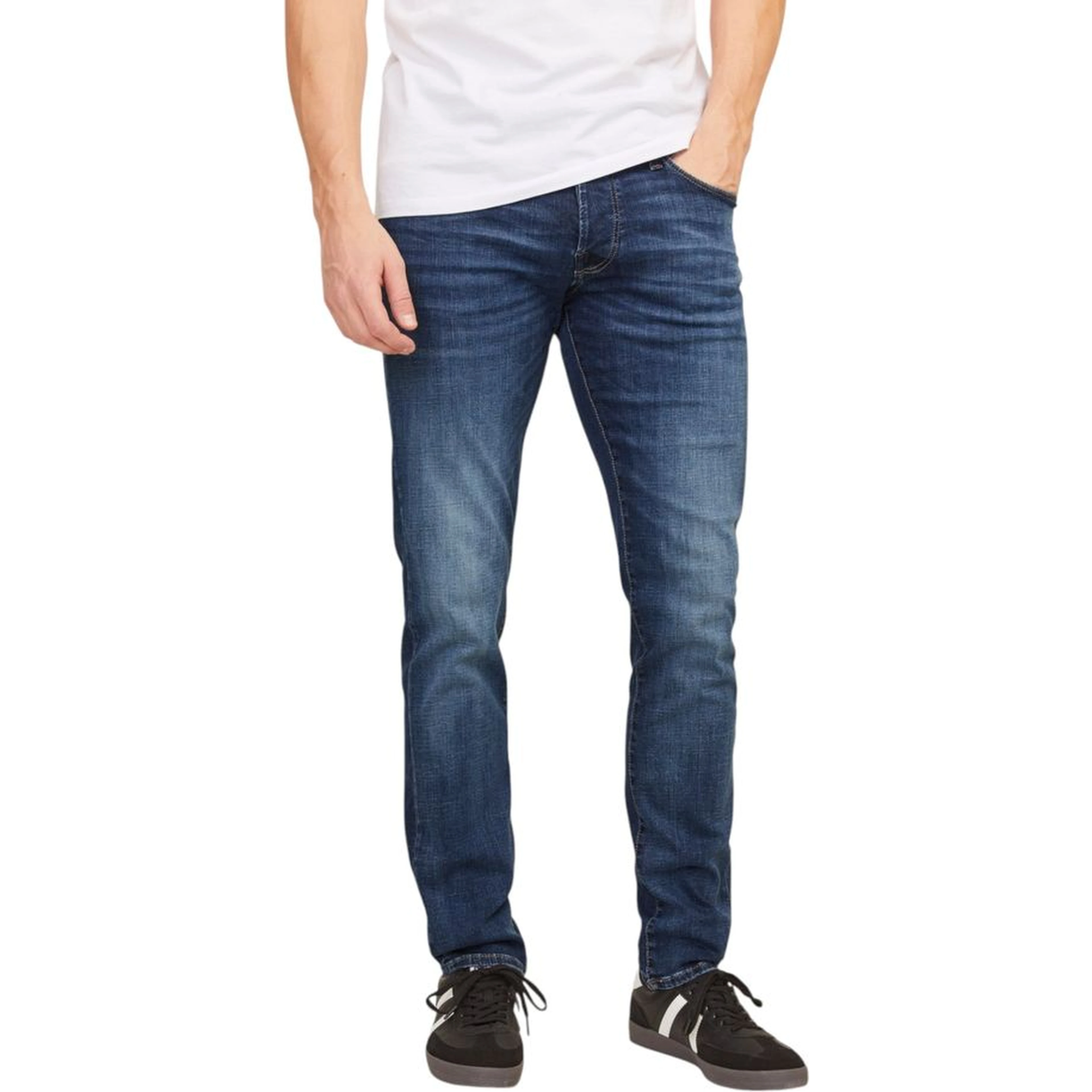 Blue Cotton Skinny Jeans