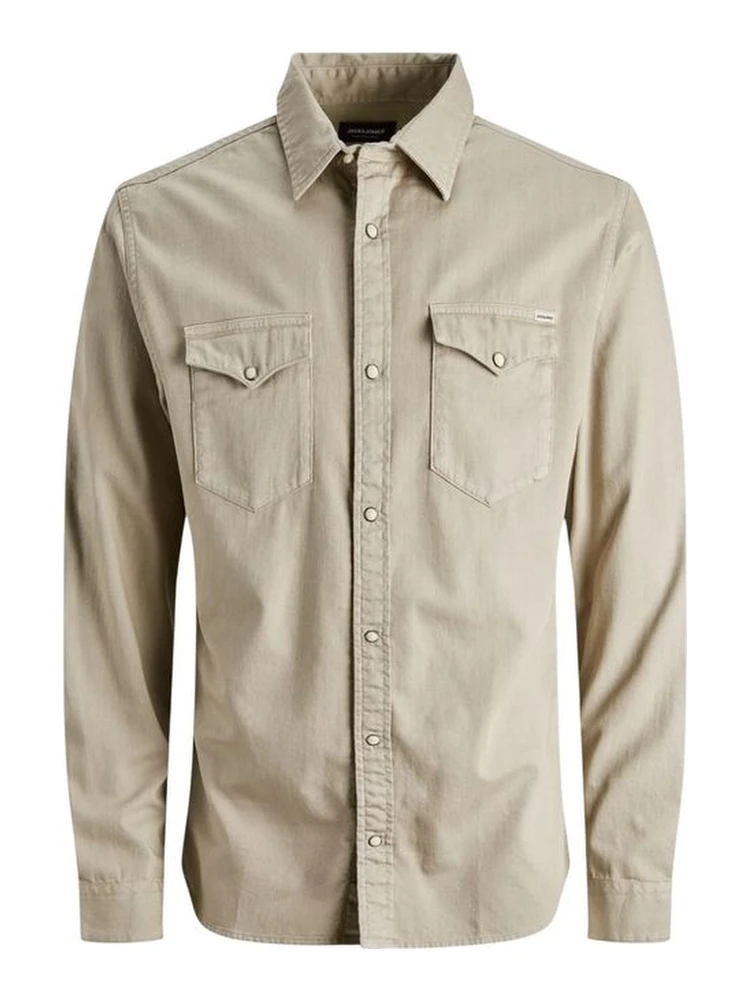 Beige Denim Shirt