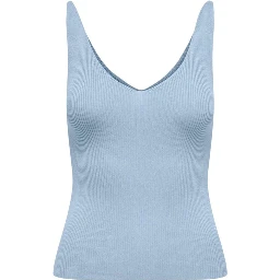 Blue Viscose Tank Tops