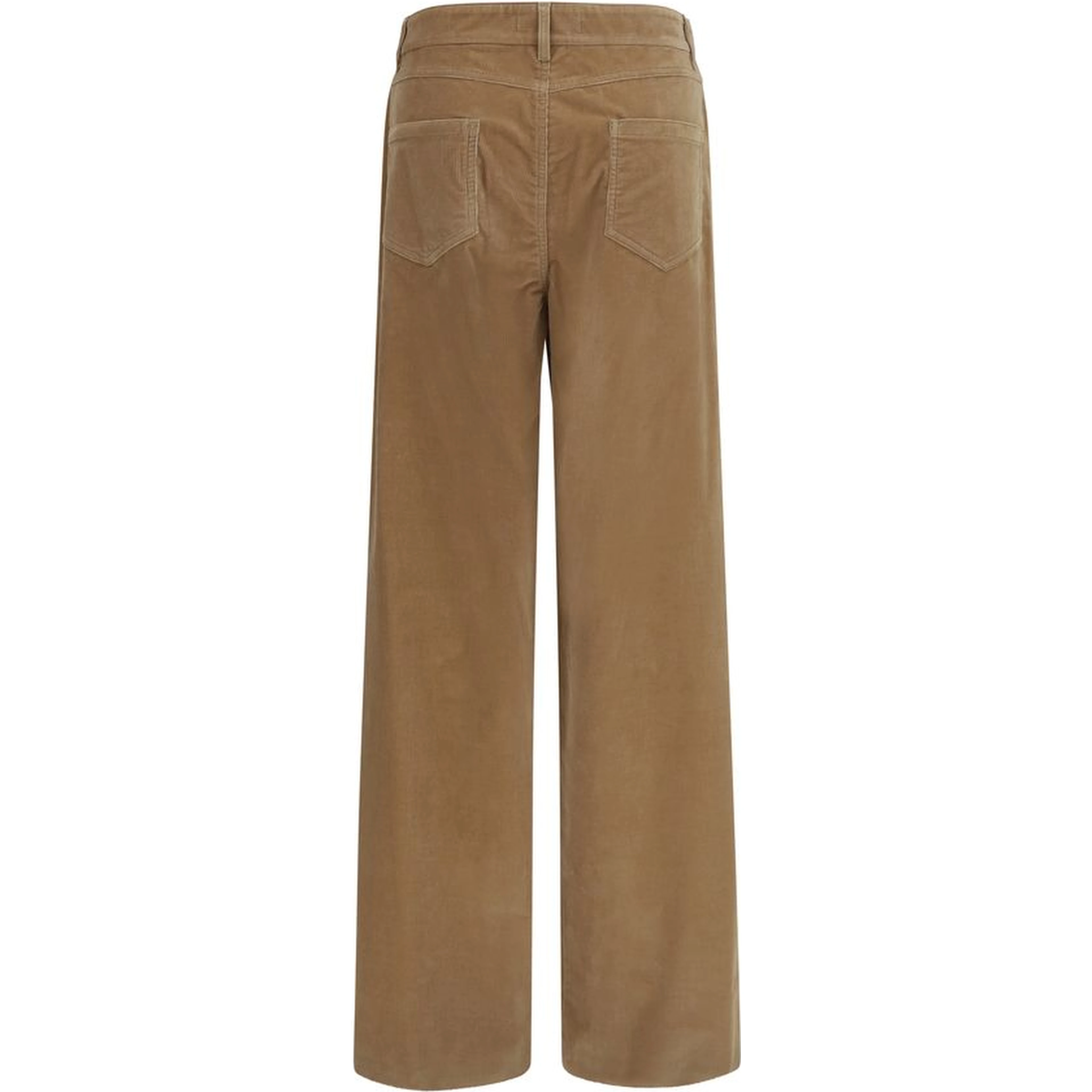 Brown Cotton Casual Pants