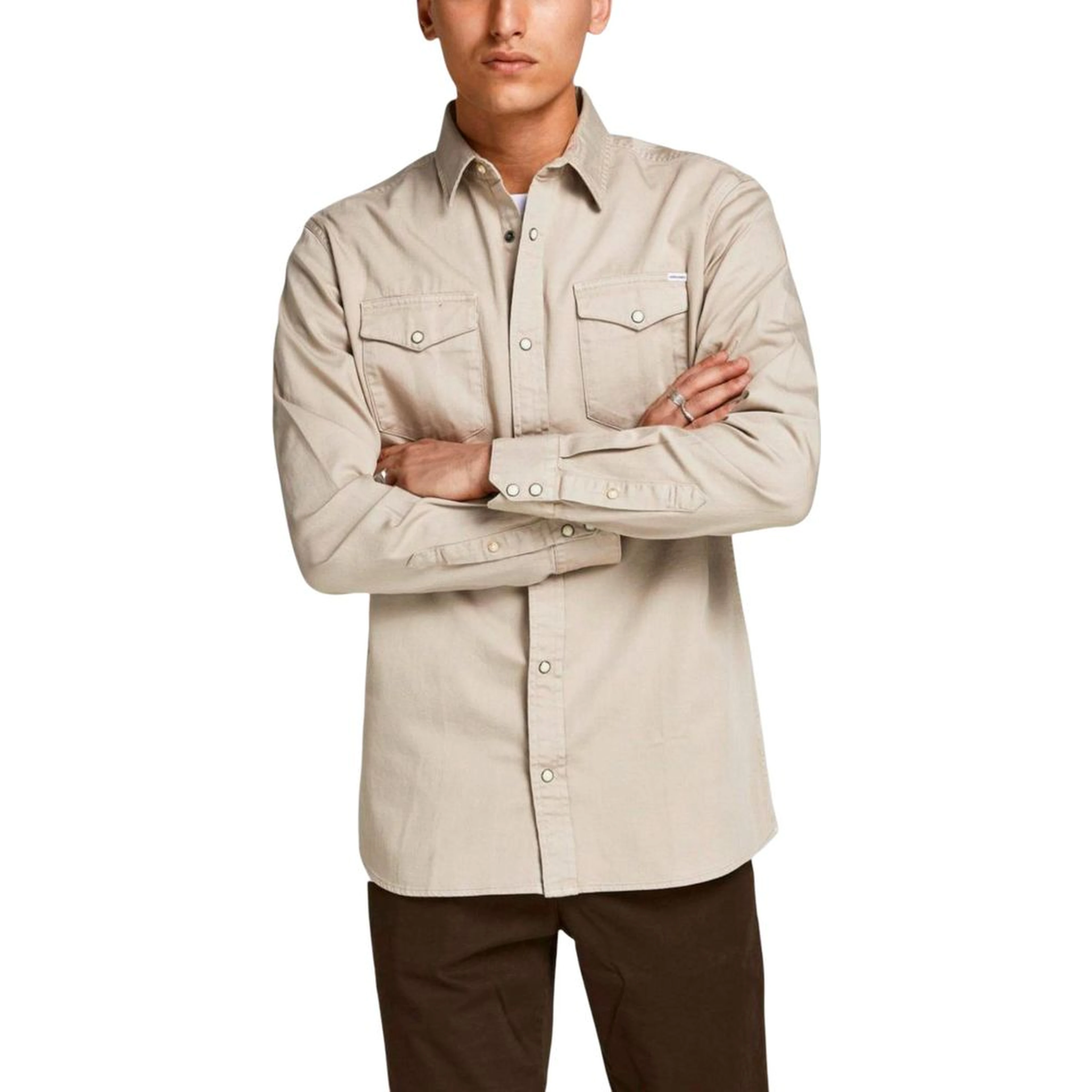 Beige Denim Shirt