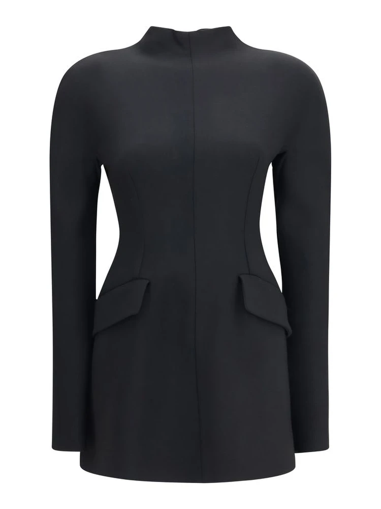 Black Polyamide Casual Dress